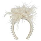 طوق رأس مزين بالزهور العاجية للبنات, 2, hi-res