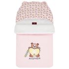 Baby Girls Pink & White Teddy Bear Logo Nest, 2, hi-res