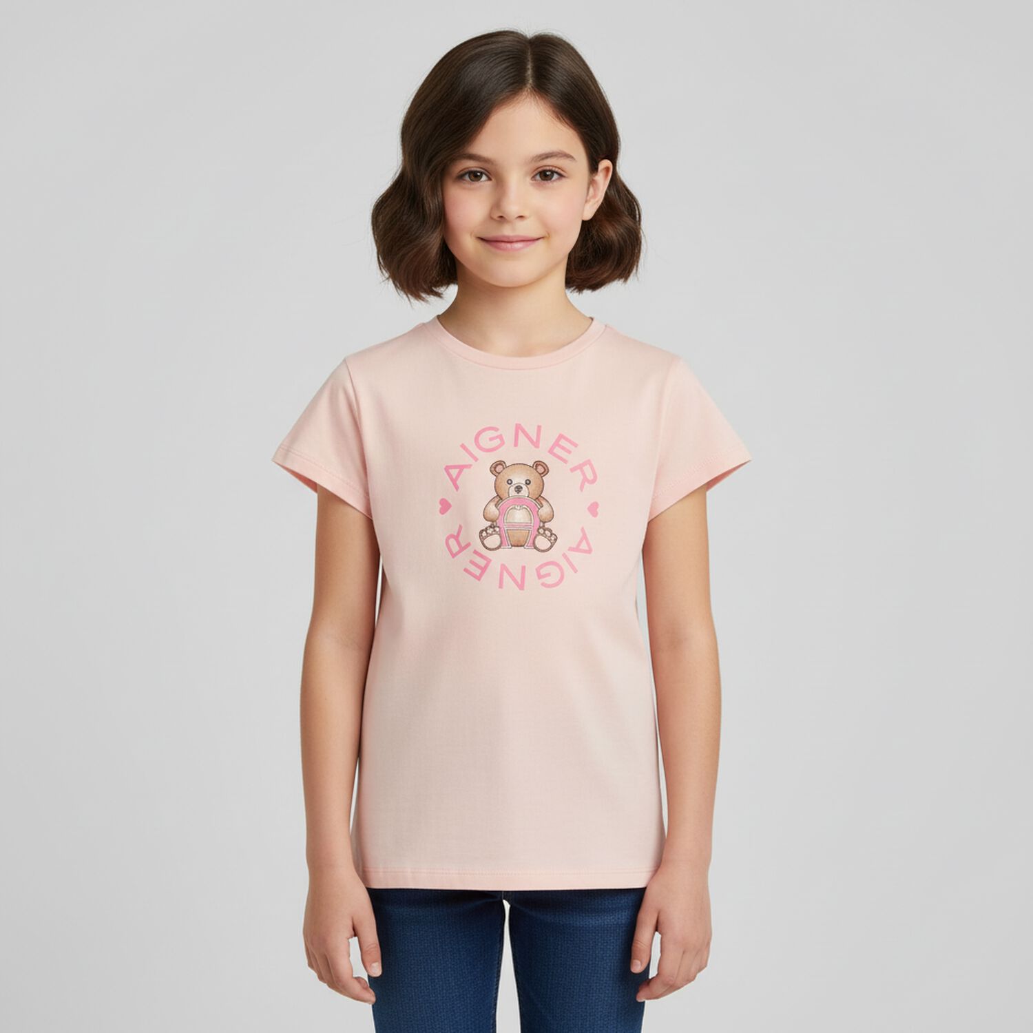 Girls Pink Logo T-Shirt, 2, hi-res image number null