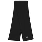 Black Logo Knitted Scarf, 1, hi-res