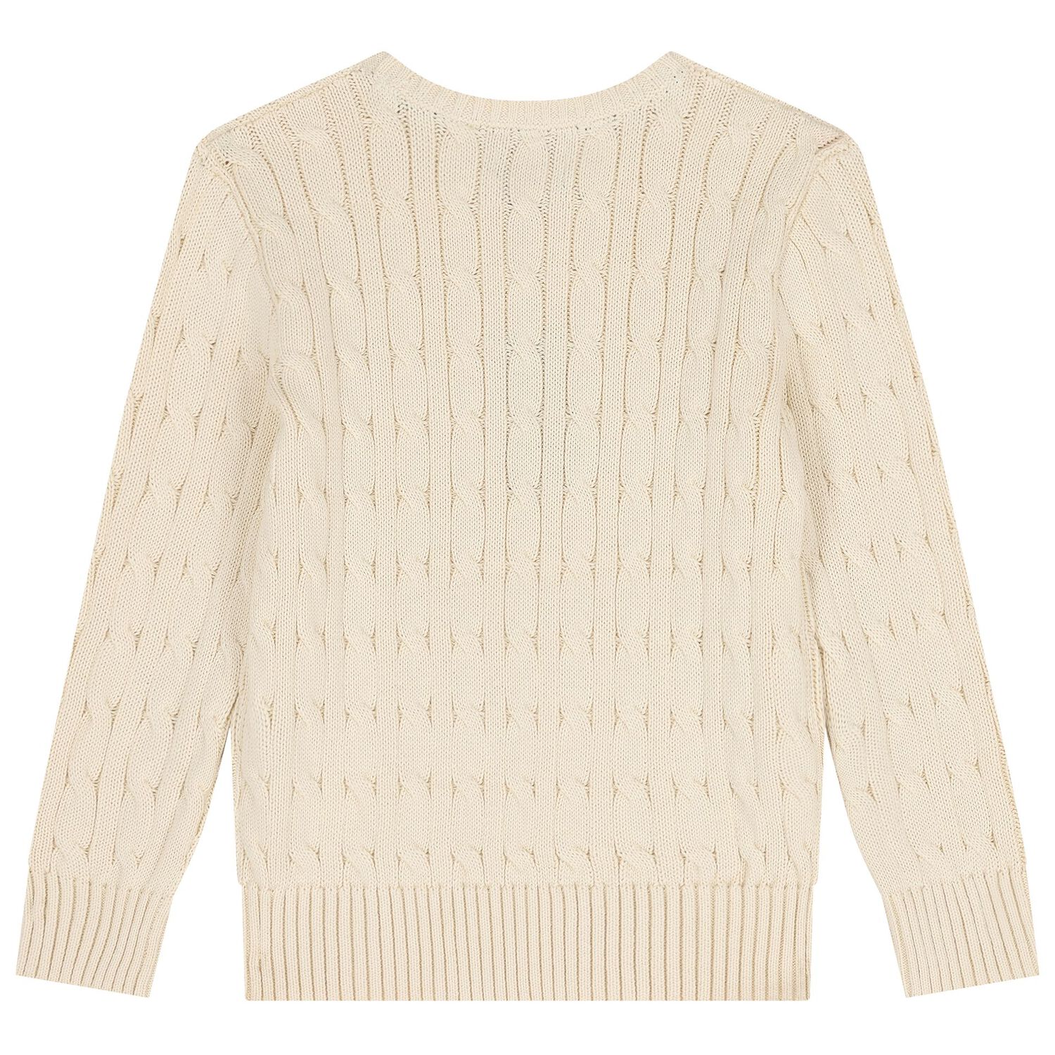 Ivory Logo Cable Knit Jumper, 1, hi-res image number null