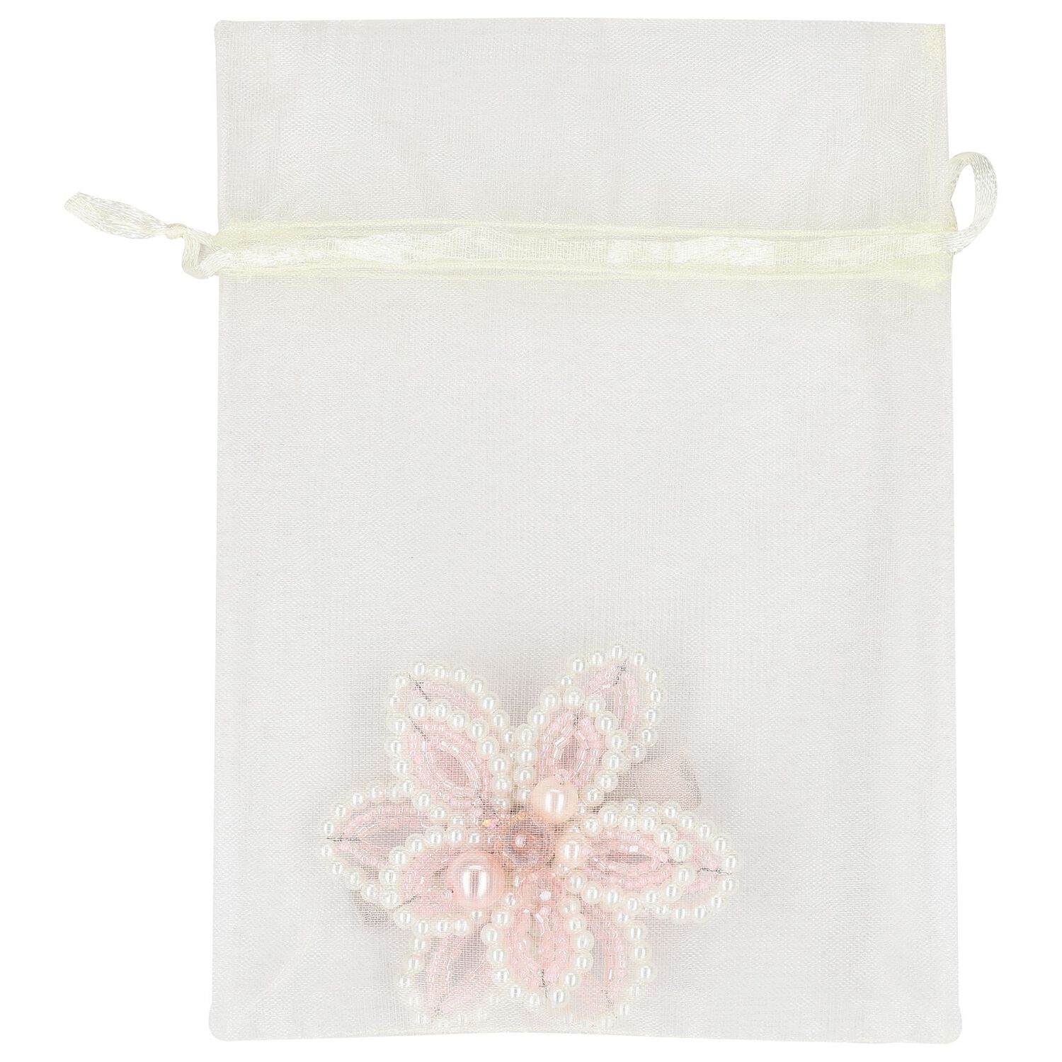 مشبك شعر للفتيات باللون الوردي والكريستال وزهرة اللؤلؤ, 1, hi-res image number null