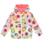 Girls Neon Pink Reversible Jacket, 1, hi-res
