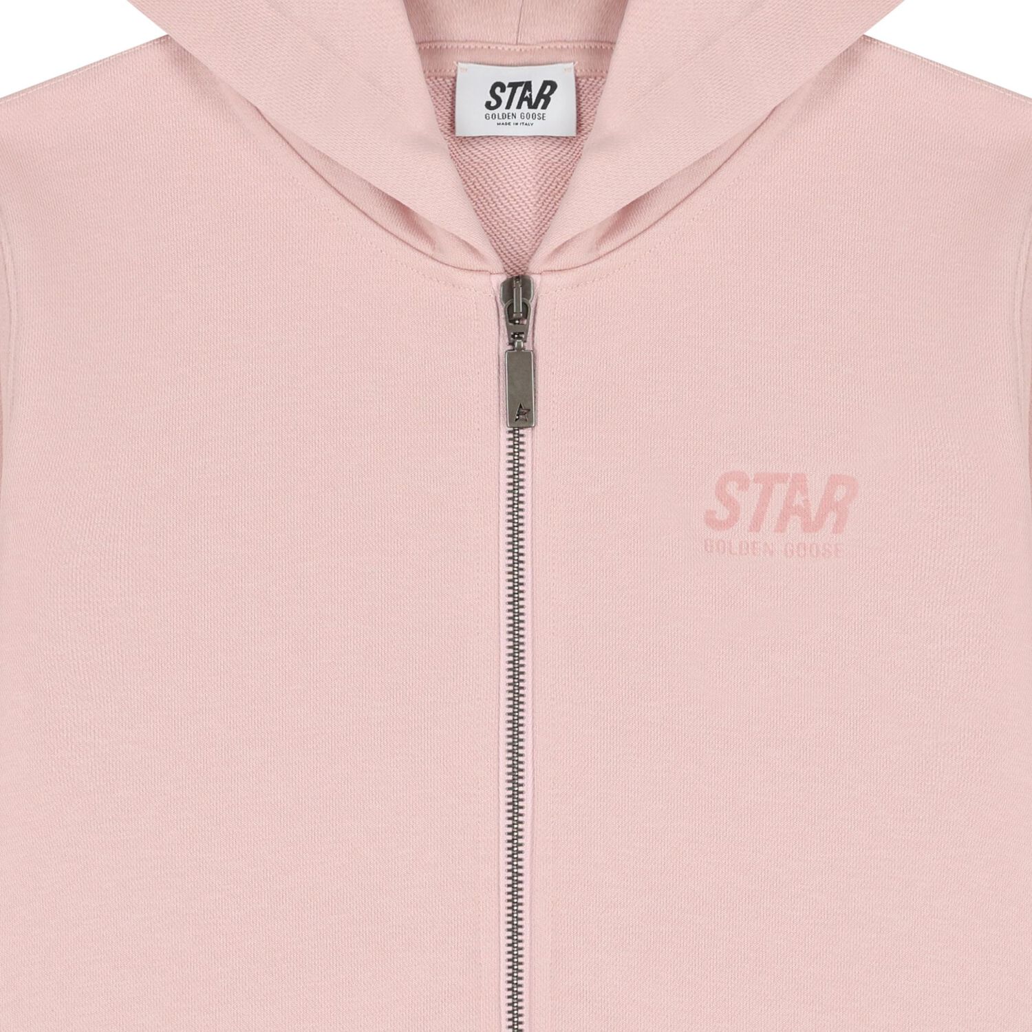 Girls Pink Logo Hooded Zip Up Top, 1, hi-res