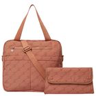 Beige Logo Baby Changing Bag, 1, hi-res