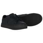 Boys Black Logo Trainers, 1, hi-res