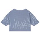 Girls Blue Sequin Sweatshirt, 2, hi-res