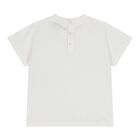 Baby Boys White & Navy Blue Logo Shorts Set, 1, hi-res