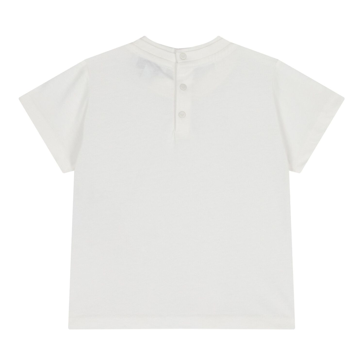 Baby Boys White & Navy Blue Logo Shorts Set, 1, hi-res