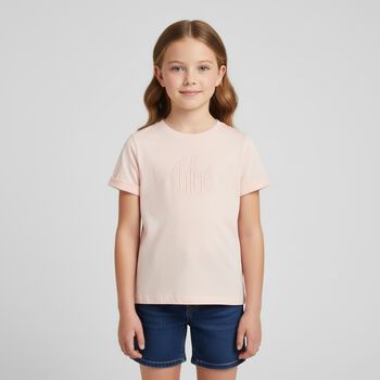 Girls Pink Logo T-Shirt