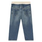 Younger Boys Blue Logo Denim Jeans, 1, hi-res