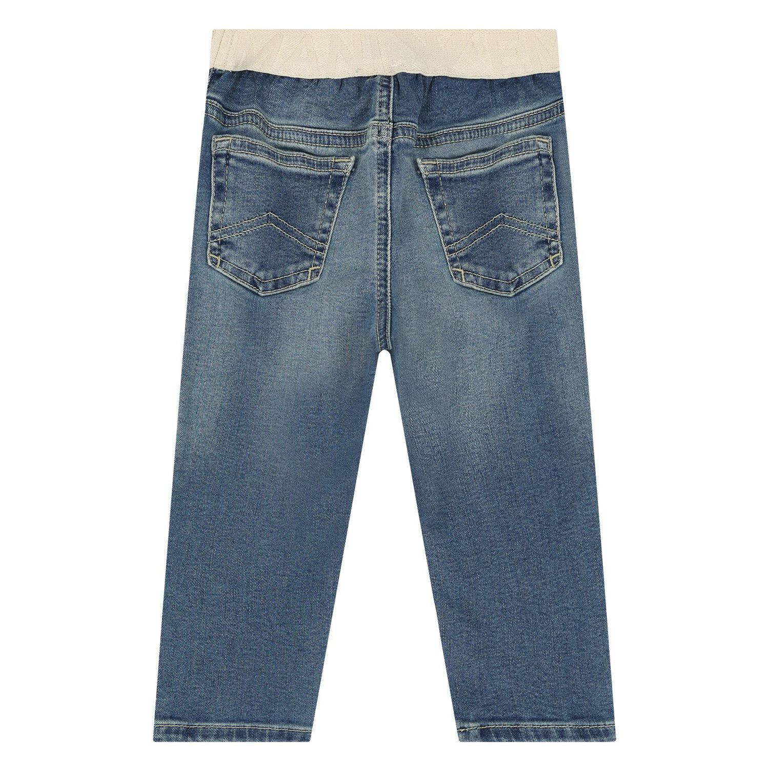 Younger Boys Blue Logo Denim Jeans, 1, hi-res image number null