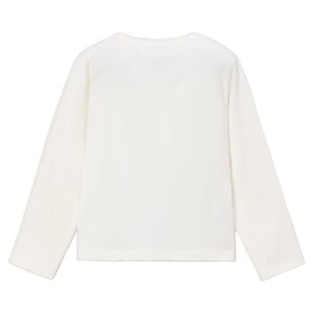 Girls Ivory Long Sleeve Top