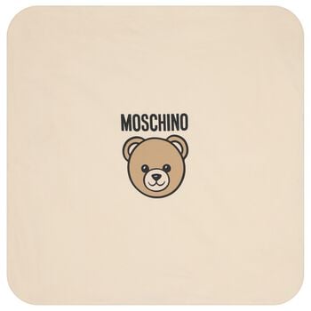 بطانية بشعار تيدي باللون البيج