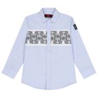 Boys Blue Logo Shirt, 1, hi-res