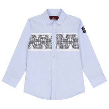 Aigner Boys Blue Logo Shirt, 1 Boys Blue Logo Shirt