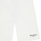 Boys White Logo Shorts, 1, hi-res