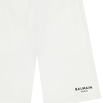 Boys White Logo Shorts