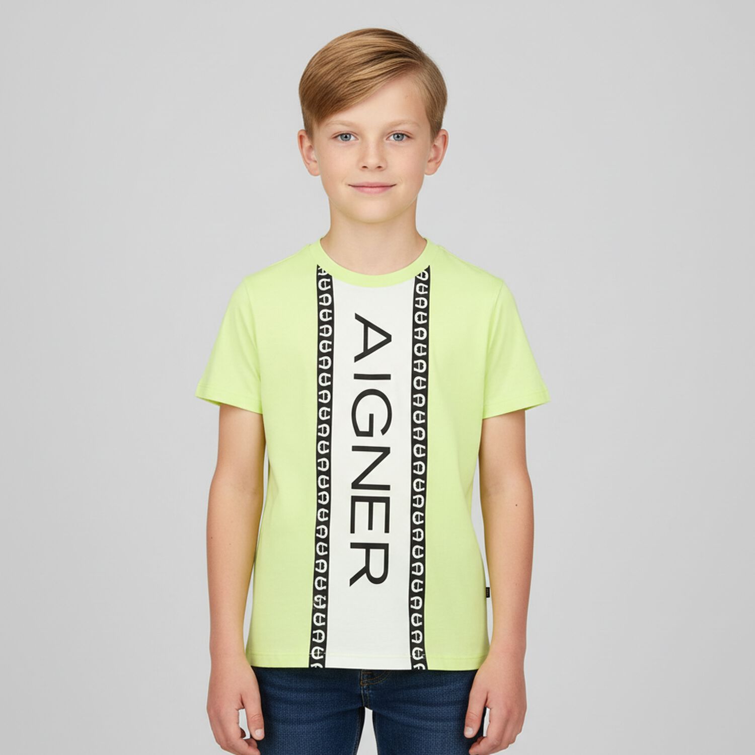 Boys Green Logo T-Shirt, 1, hi-res