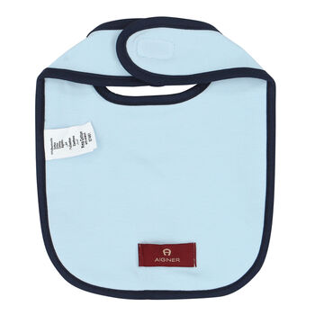Baby Boys Blue Logo Bib