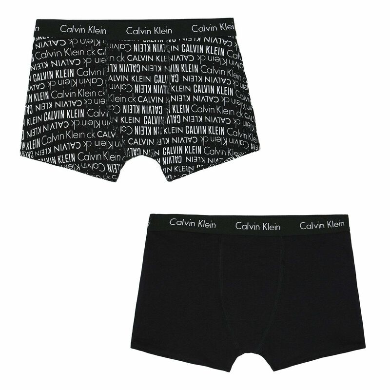 Calvin Klein Boys Black Boxer Shorts ( 2-Pack ) | Junior Couture QA