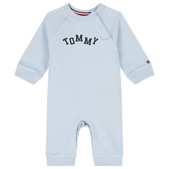 Baby Boys Blue Logo Romper 