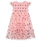 Girls Pink Heart Sequin Dress, 1, hi-res