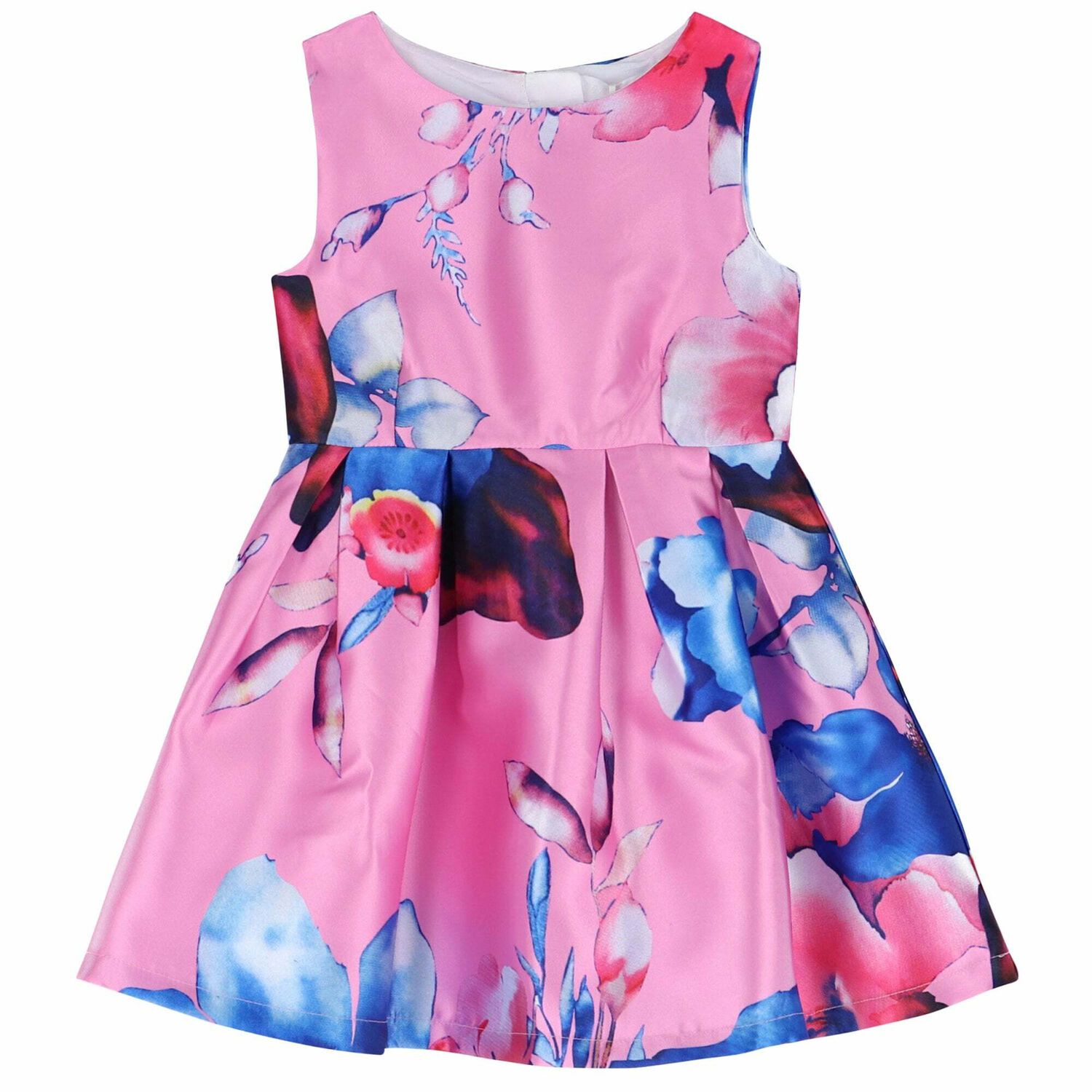 Girls Pink Printed Dress, 1, hi-res image number null