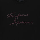 تيشيرت بالشعار باللون الأسود للبنات, 1, hi-res