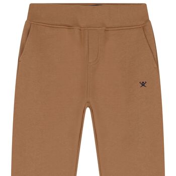 Boys Beige Logo Joggers