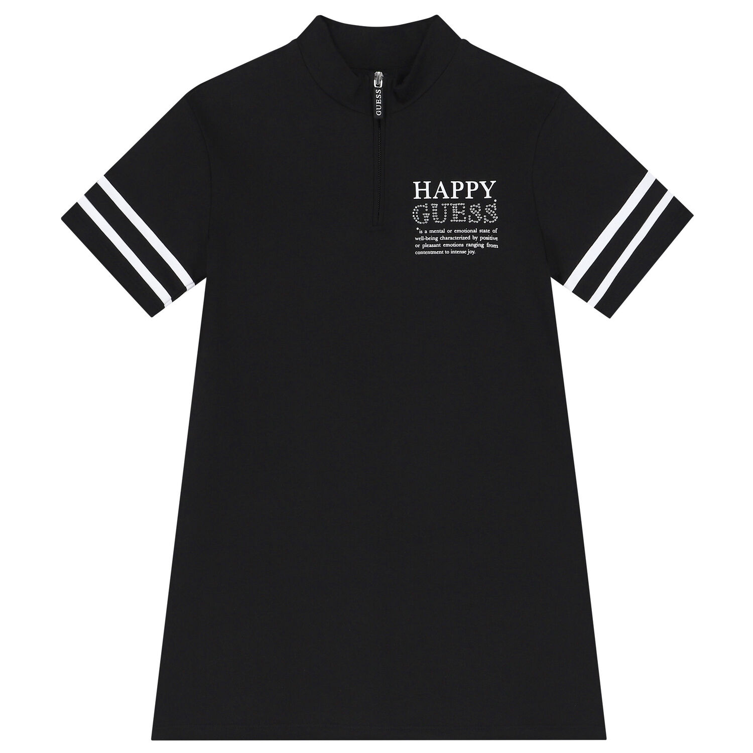 فستان بنات بالشعار باللون الأسود, 1, hi-res image number null