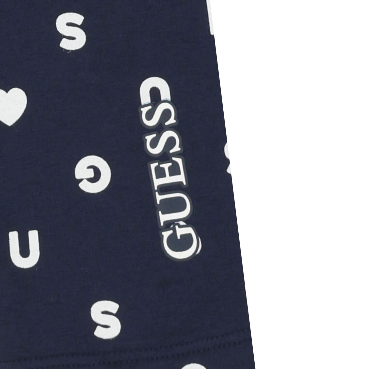 Girls Navy Blue Logo Heart Leggings, 2, hi-res