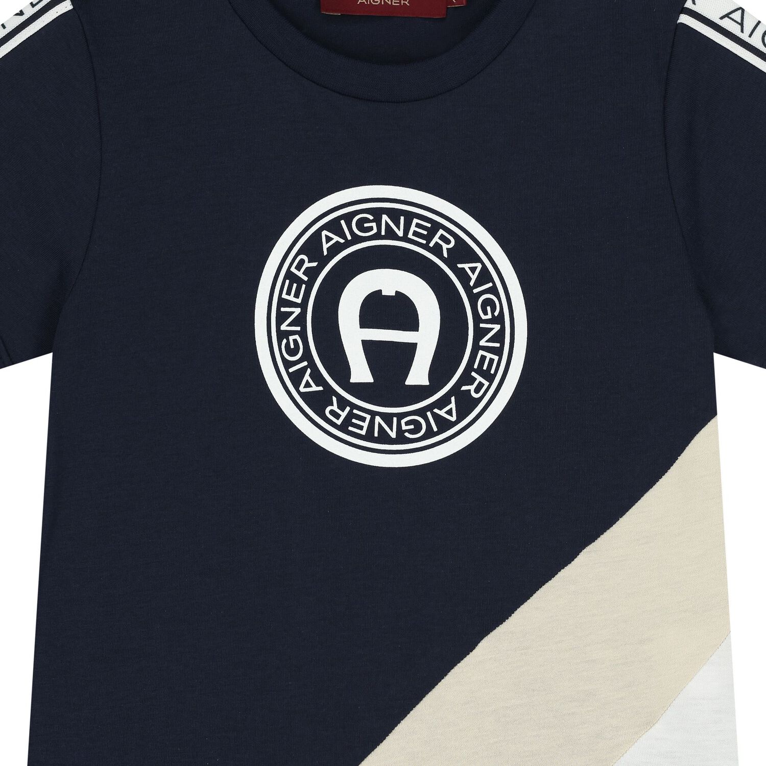 Younger Boys Navy Blue Logo T-Shirt, 3, hi-res image number null