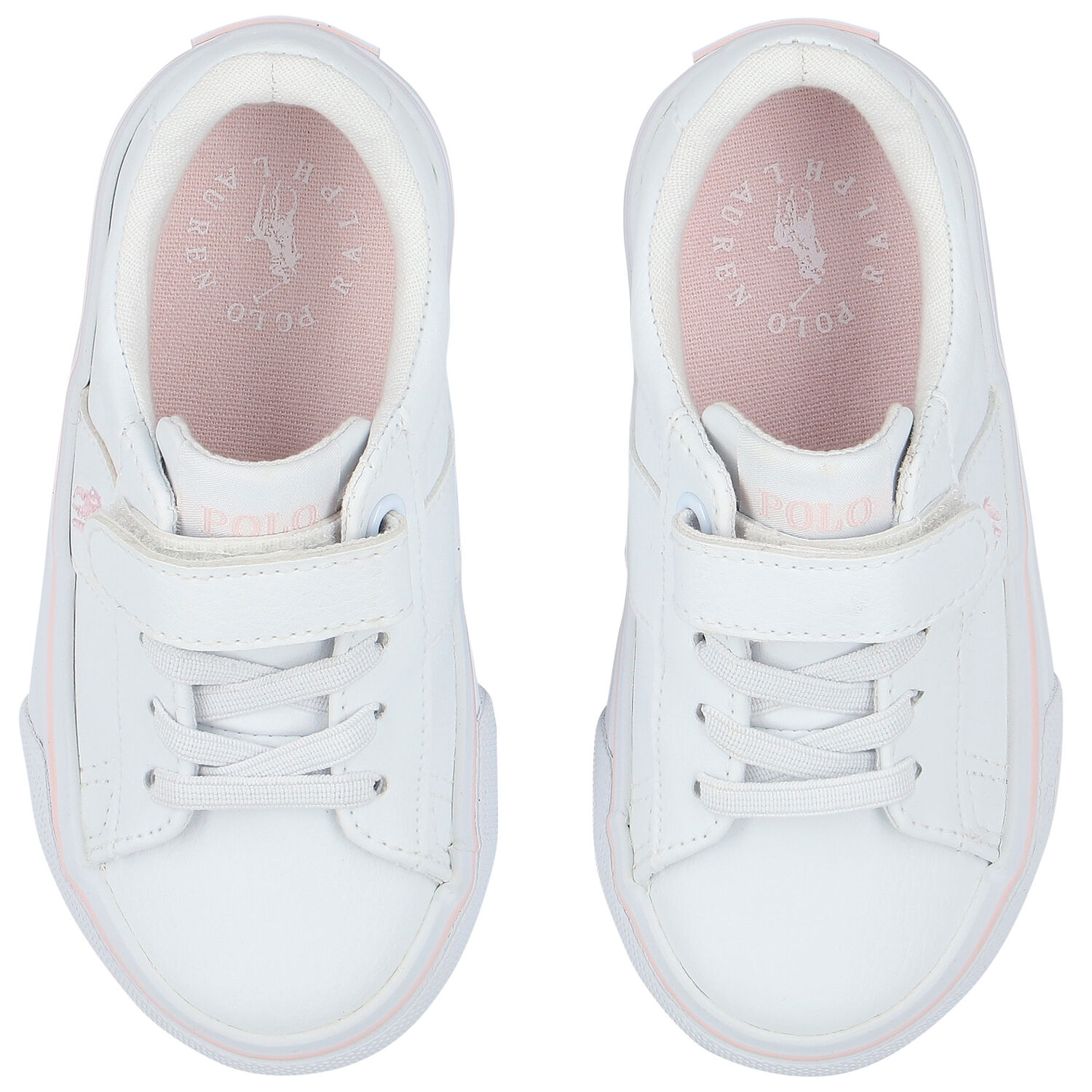 Girls White Logo Trainers, 1, hi-res