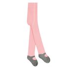 Younger Girls Pink & Grey Logo Tights, 1, hi-res