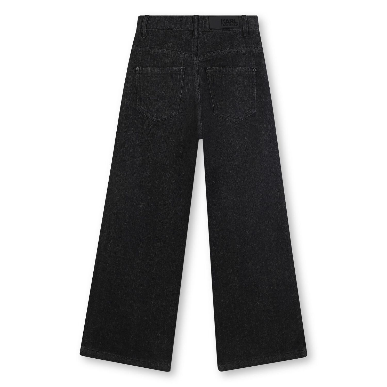 Girls Black Logo Denim Jeans, 1, hi-res