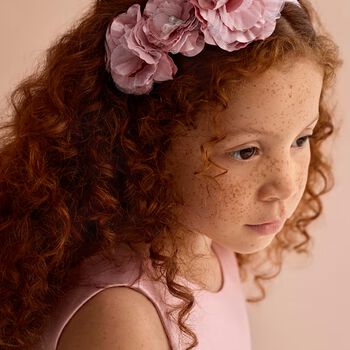 Girls Pink Flower Headband