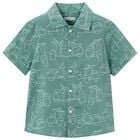 Boys Green Motorbike Shirt, 1, hi-res