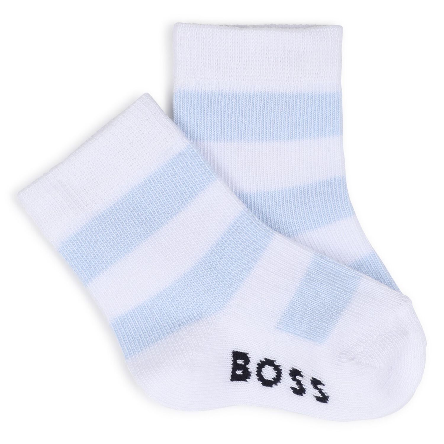 Baby Boys White, Blue & Navy Blue Logo Socks ( 3-Pack ) , 1, hi-res