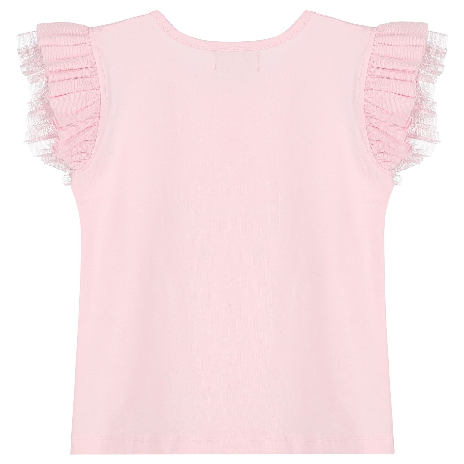 طقم بنات تنورة تول مزينة باللون الوردي, 1, hi-res