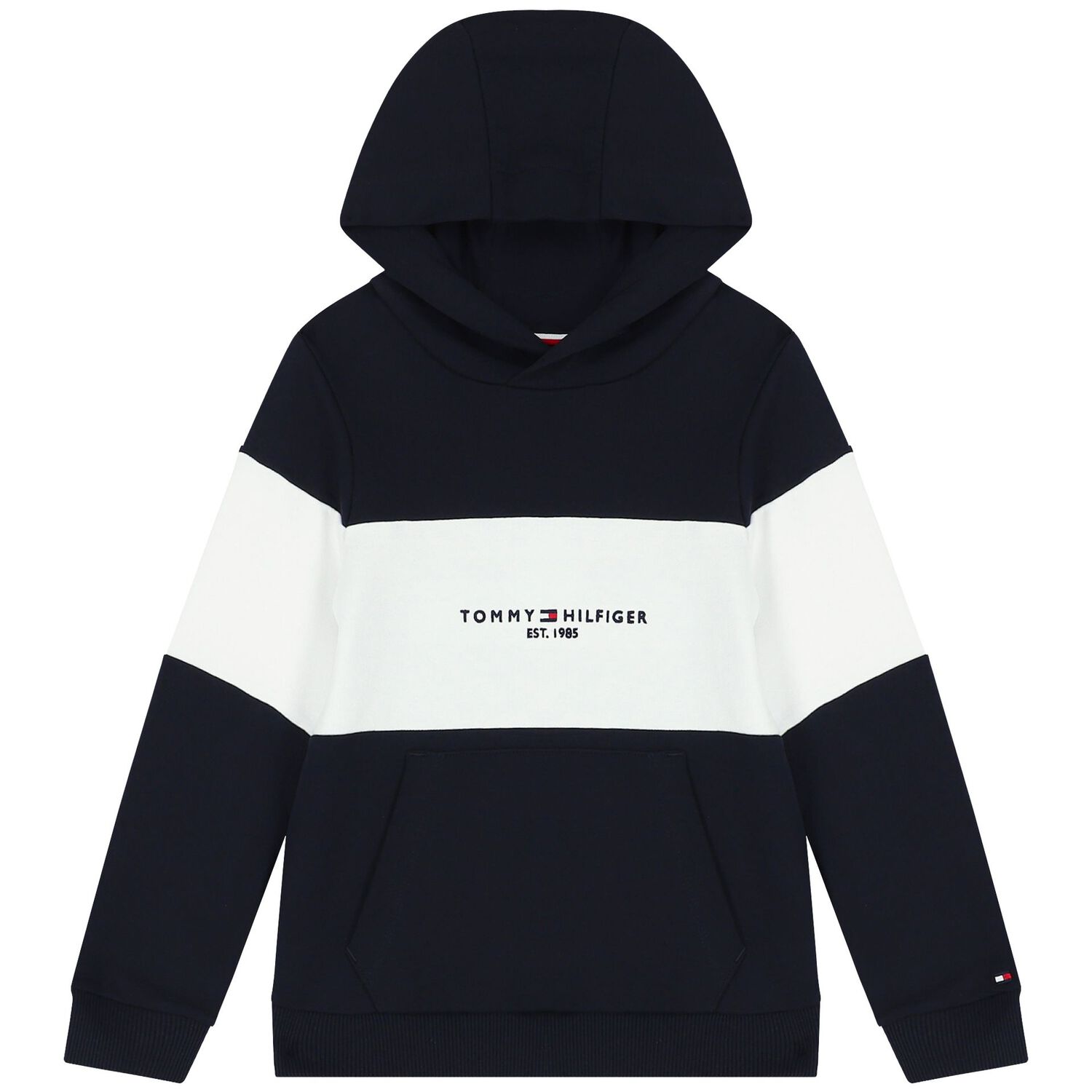 توب أولاد هودى بالشعار باللون الكحلى والأبيض, 3, hi-res