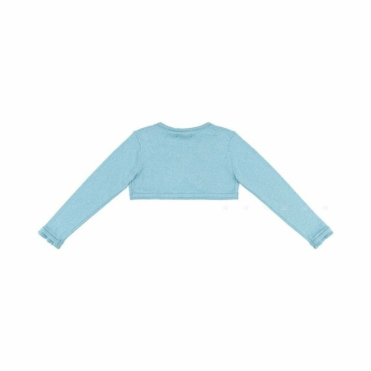 Girls Aqua Bolero Cardigan, 1, hi-res
