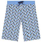Boys White & Blue Logo Shorts, 2, hi-res