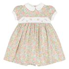 Younger Girls Pink & White Floral Dress, 1, hi-res