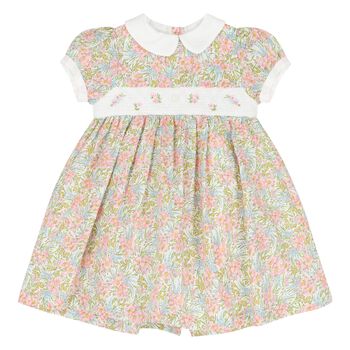 Younger Girls Pink & White Floral Dress