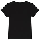 Boys Black Logo T-Shirt, 1, hi-res