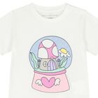 Younger Girls White Logo T-Shirt, 1, hi-res