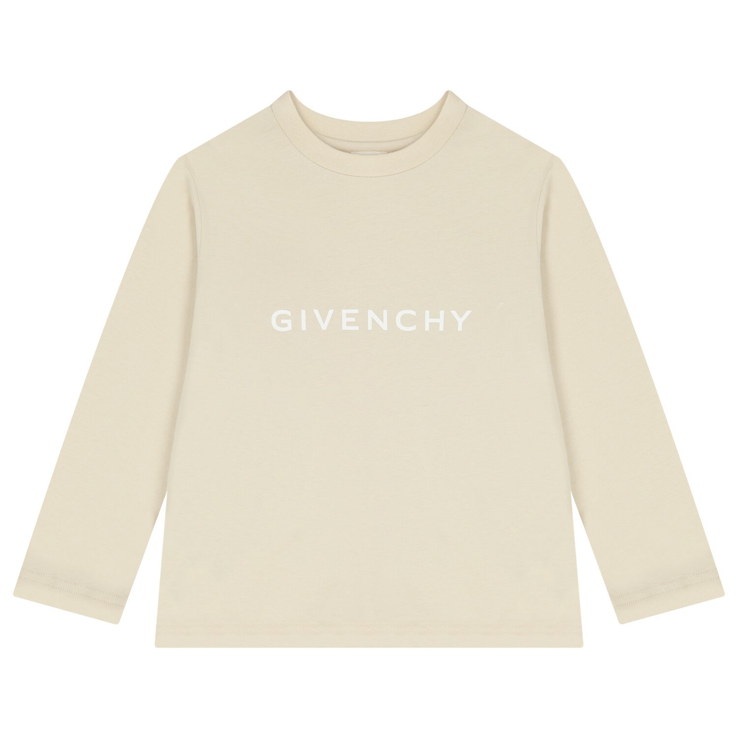 Ivory Logo Long Sleeve Top, 1, hi-res