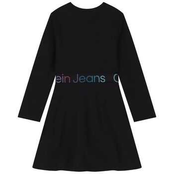 Girls Black Logo Dress