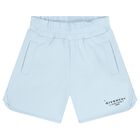 Boys Blue Logo Shorts, 1, hi-res